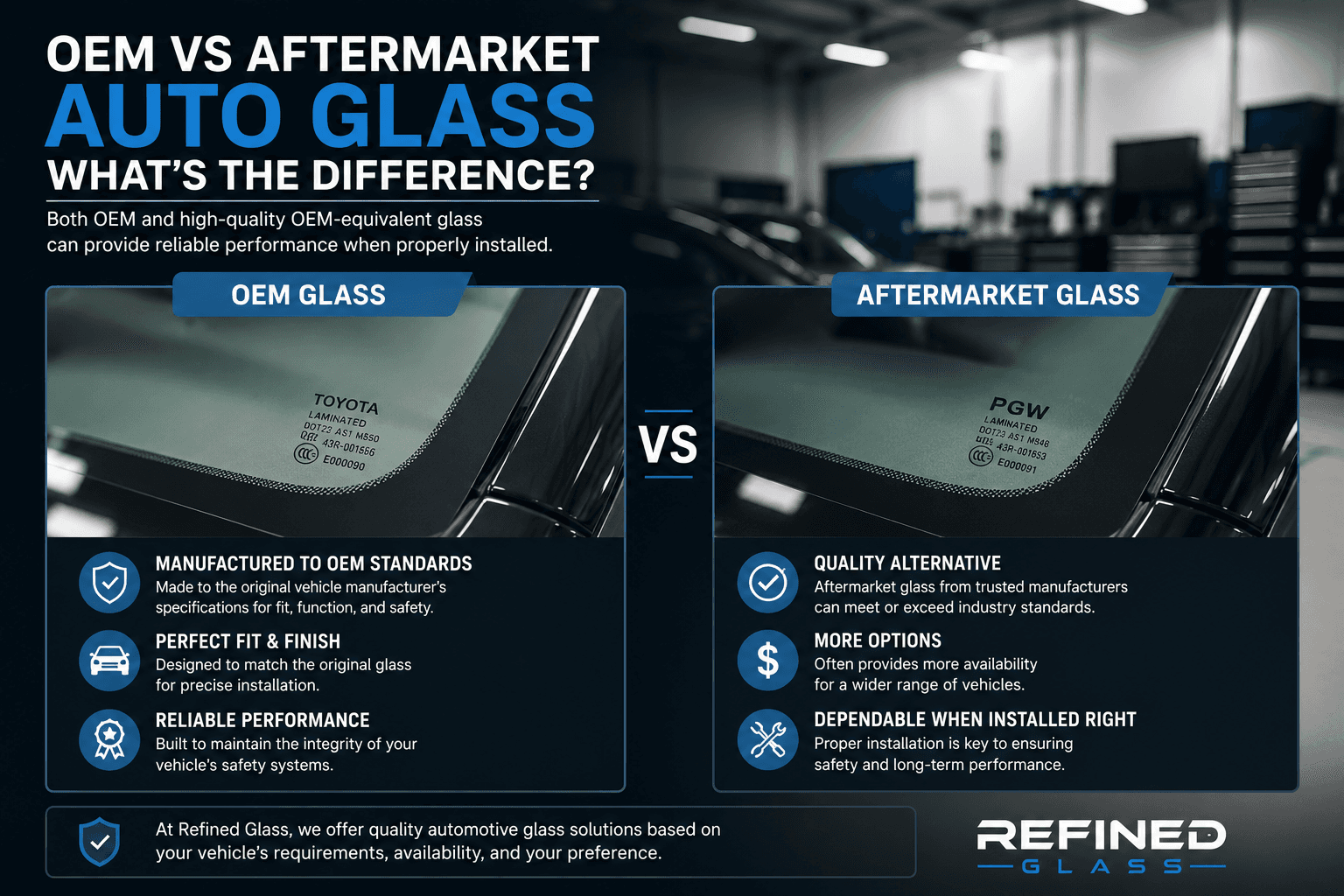 6. OEM vs Aftermarket Auto Glass: What’s the Difference?